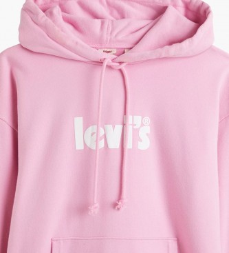 Levi's Felpa standard con grafica rosa