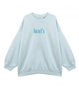 Levi's Sweat-shirt graphique à col ras du cou bleu