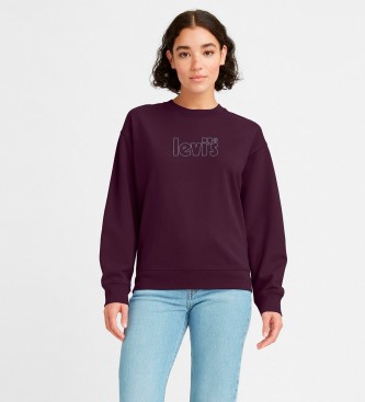 Levi's Standard grafisk sweatshirt i lilla 