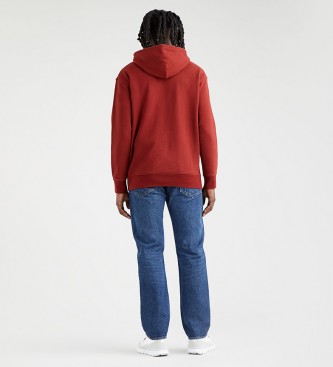 Levi's Sudadera Relaxed Graphic Zip Up granate  