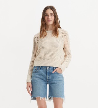 Levi's Superbloom Crochet beżowy sweter z długim rękawem  