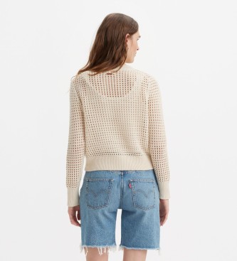 Levi's Superbloom Crochet beżowy sweter z długim rękawem  