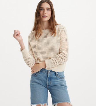 Levi's Superbloom Crochet beżowy sweter z długim rękawem  