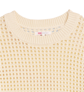 Levi's Superbloom Gehkelter beigefarbener langrmeliger Pullover  