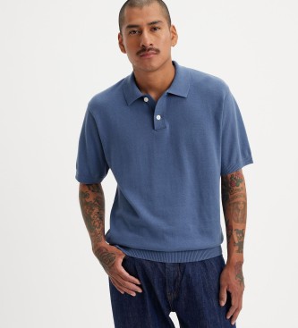 Levi's Blue knitted polo shirt
