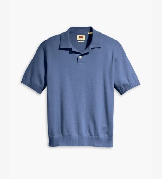 Levi's Blue knitted polo shirt