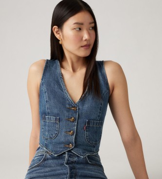 Levi's Blauw denim gilet