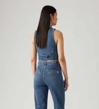 Levi's Chaleco denim entallado azul