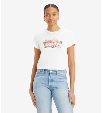 Levi's Den perfekte blomstrede T-shirt hvid