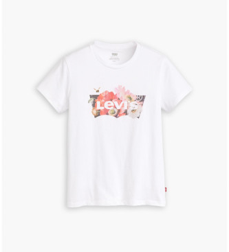 Levi's Den perfekte blomstrede T-shirt hvid