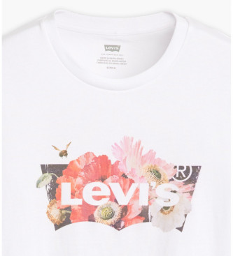 Levi's Den perfekte blomstrede T-shirt hvid