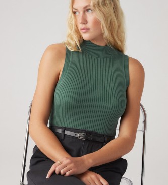 Levi's Green Tulip sleeveless turtleneck T-shirt