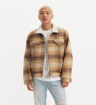 Levi's Trucker Jacke Typ III Sherpa braun