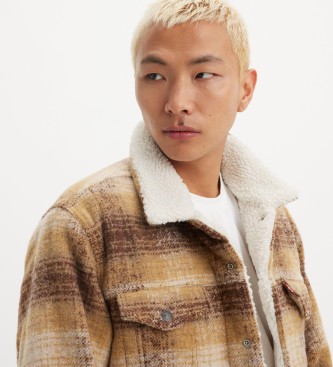 Levi's Trucker Jacke Typ III Sherpa braun