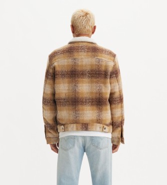 Levi's Trucker Jacke Typ III Sherpa braun