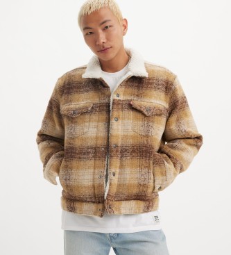 Levi's Trucker Jacke Typ III Sherpa braun