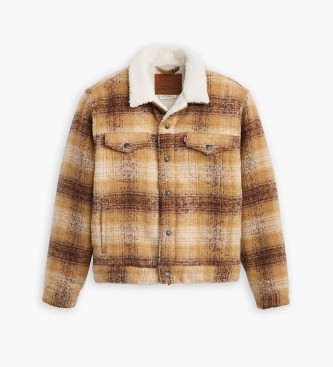 Levi's Trucker Jacke Typ III Sherpa braun