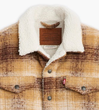 Levi's Trucker Jacke Typ III Sherpa braun
