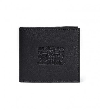 Levi's Vintage Leather Wallet Two Horse Bifold black -10.5x11x5x2cm
