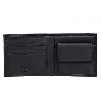 Levi's Vintage Leather Wallet Two Horse Bifold black -10.5x11x5x2cm