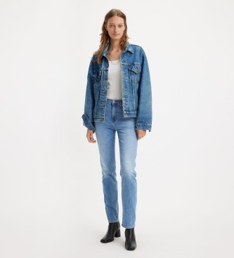 Levi's Jeansy 724 Straight z wysokim stanem w kolorze niebieskim