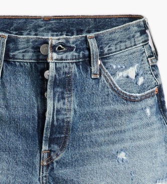 Levi's Hoog uitgesneden short 501 Origineel blauw