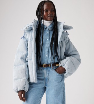 Levi's Chaqueta acolchada corta abullonada Western azul
