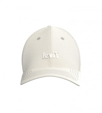 Levi's Cappellino Poster Logo Flex Fit bianco