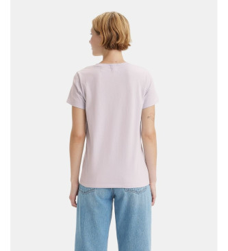 Levi's T-shirt Perfect com decote em V cor-de-rosa