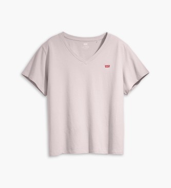 Levi's T-shirt med spetsig hals rosa
