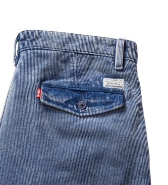 Levi's Xx avtentične ravne hlače Chino modre barve