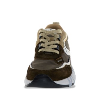 Voile blanche Baskets en cuir Club01 marron
