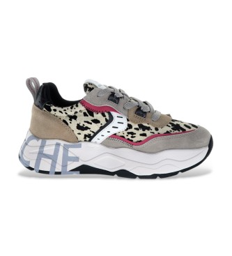 Voile blanche Leather Sneakers Club105 grey