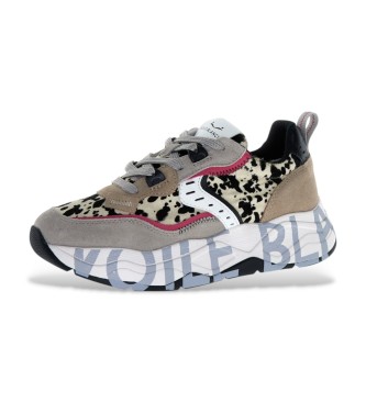 Voile blanche Leather Sneakers Club105 grey