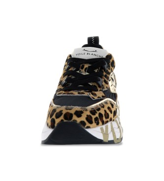 Voile blanche Baskets en cuir Club105 marron