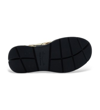 Voile blanche Baskets en cuir Club105 marron