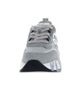 Voile blanche Baskets en cuir Club105 gris