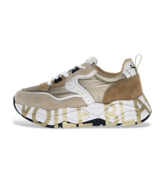 Voile blanche Leather Sneakers Club105 beige