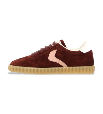 Voile blanche Leather Sneakers Ines maroon