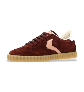Voile blanche Leather Sneakers Ines maroon