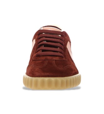 Voile blanche Leather Sneakers Ines maroon