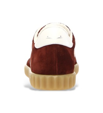 Voile blanche Leather Sneakers Ines maroon