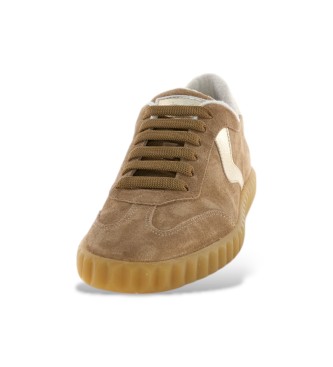 Voile blanche Ines Brown Leather Sneakers