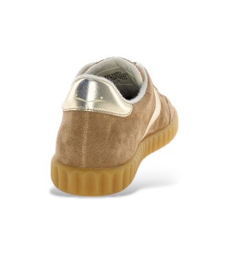 Voile blanche Ines Brown Leather Sneakers