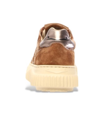 Voile blanche Bruine Lipari Leren Sneakers