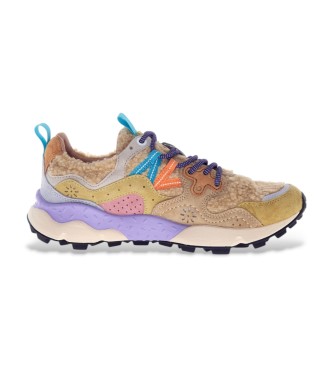 Flower Mountain Tnis de couro Yamano3 bege