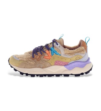 Flower Mountain Tnis de couro Yamano3 bege