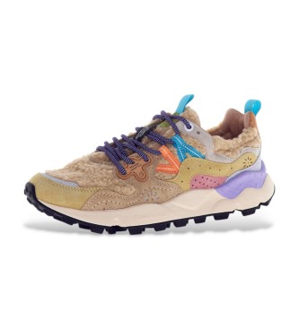Flower Mountain Tnis de couro Yamano3 bege