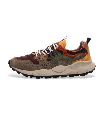 Flower Mountain Leder Turnschuhe Yamano3 braun