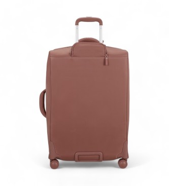 Lipault Large Plume soft suitcase pink